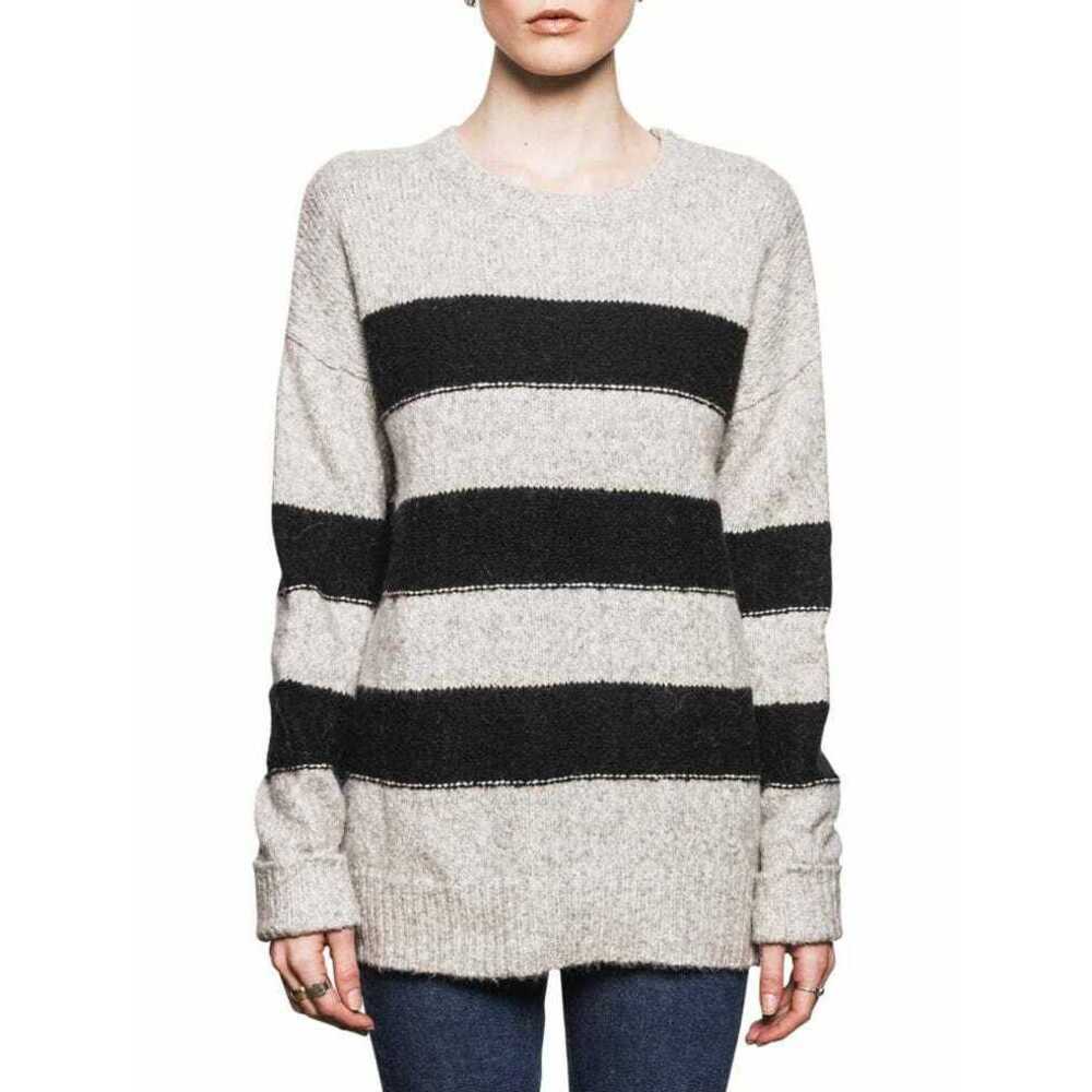 Line Women's Tamara Striped Long Sleeve Knit Sweater Grey/Black Size XS $260